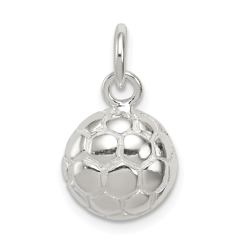 Sterling Silver Soccer Ball Charm QC710