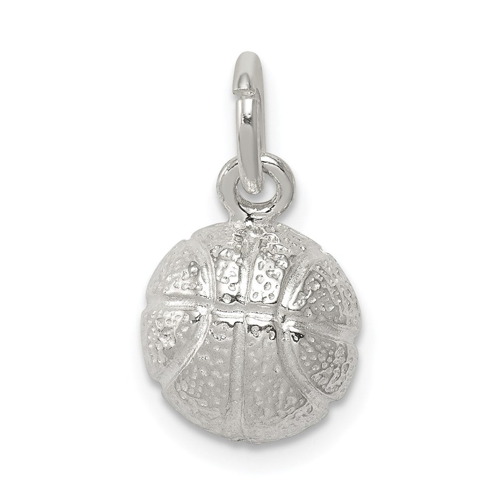 Sterling Silver Basketball Charm QC711