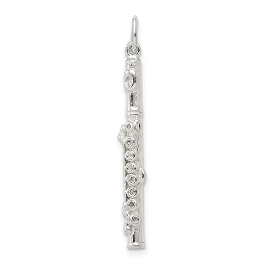 Sterling Silver Flute Charm QC7113