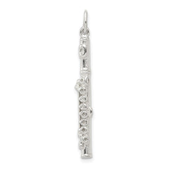 Sterling Silver Flute Charm QC7113