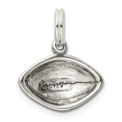 Sterling Silver Antiqued Football Charm QC7122