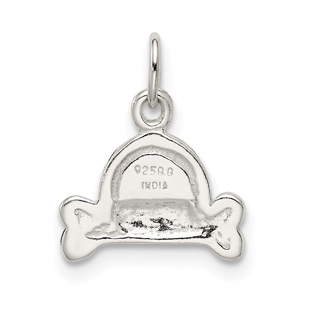 Sterling Silver Enameled I Love My Dog Charm QC7149