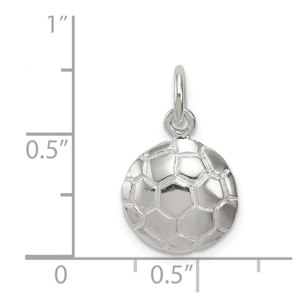 Sterling Silver Soccer Ball Charm QC716