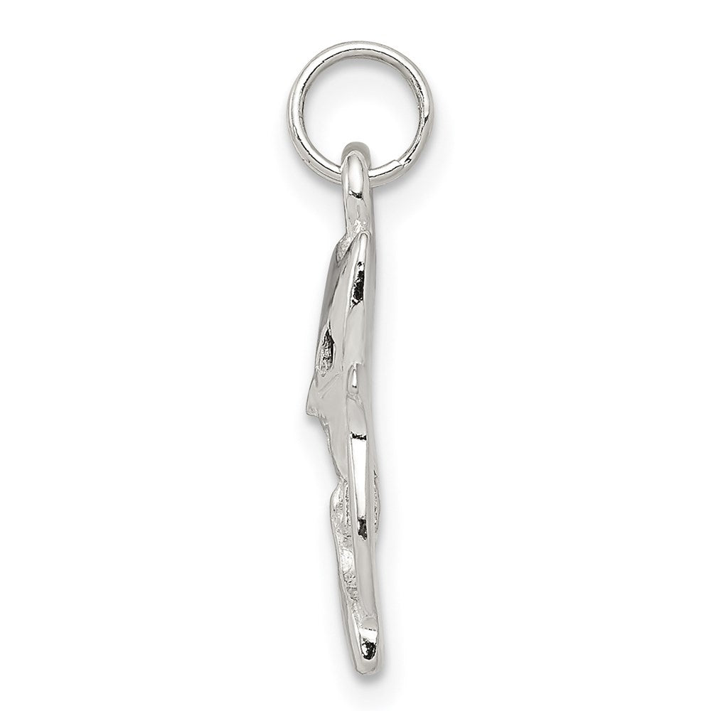 Sterling Silver Enameled Cat Charm QC7161