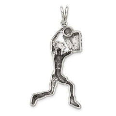 Sterling Silver Basketball Player Charm QC720
