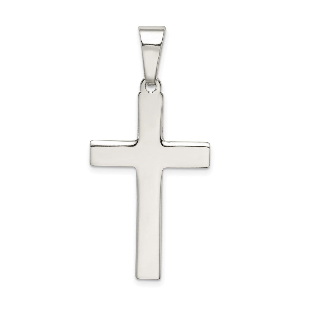 Sterling Silver Polished Cross Pendant QC7223