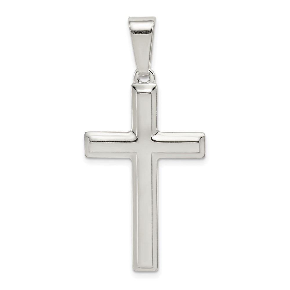 Sterling Silver Polished Cross Pendant QC7223
