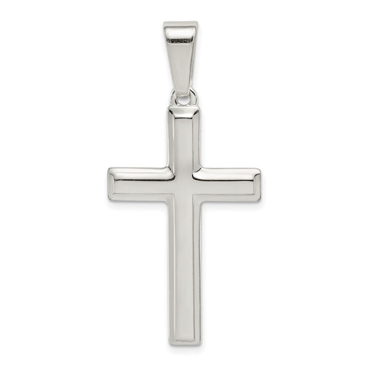 Sterling Silver Polished Cross Pendant QC7223