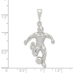 Sterling Silver Soccer Player Charm QC723