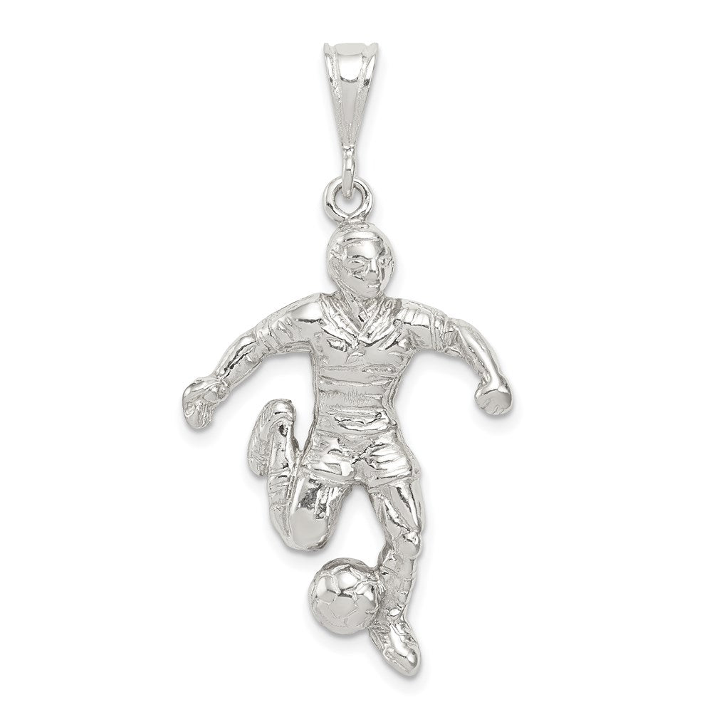 Sterling Silver Soccer Player Charm QC723