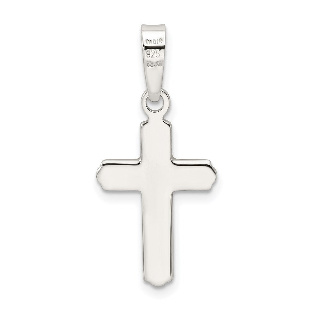 Sterling Silver Polished Cross Pendant QC7239