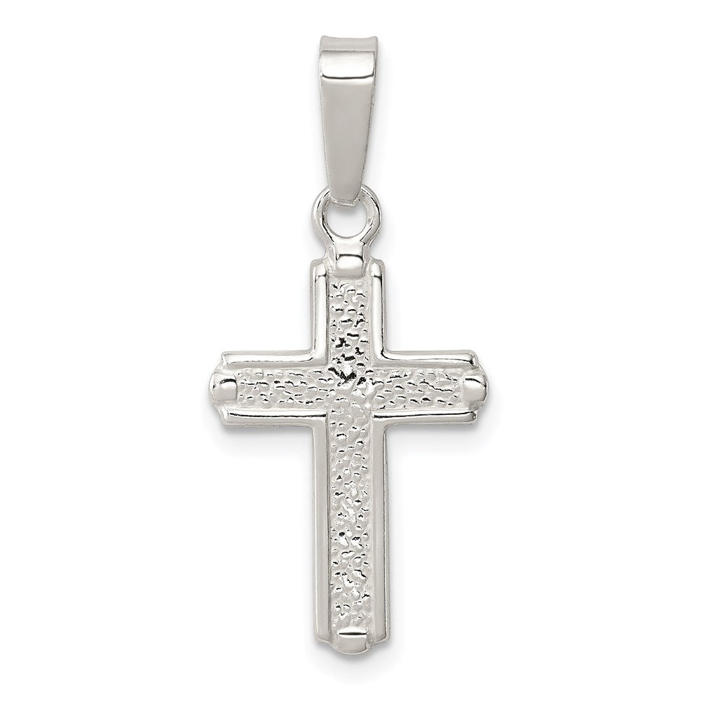 Sterling Silver Polished Cross Pendant QC7239