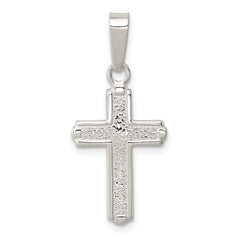Sterling Silver Polished Cross Pendant QC7239