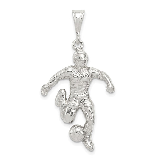 Sterling Silver Soccer Player Charm QC723
