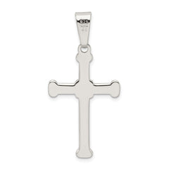 Sterling Silver Polished Cross Pendant QC7241