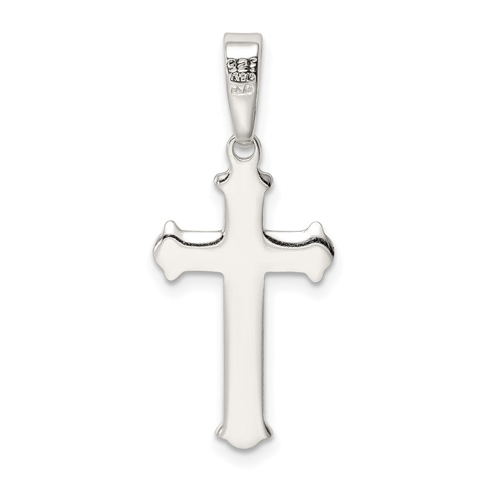 Sterling Silver Polished Cross Pendant QC7249