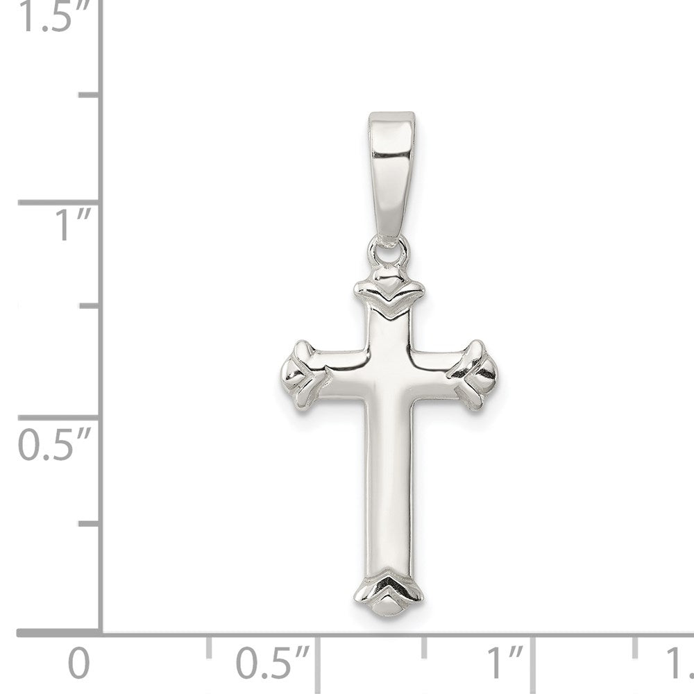 Sterling Silver Polished Cross Pendant QC7249