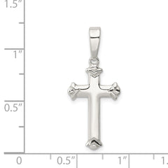 Sterling Silver Polished Cross Pendant QC7249