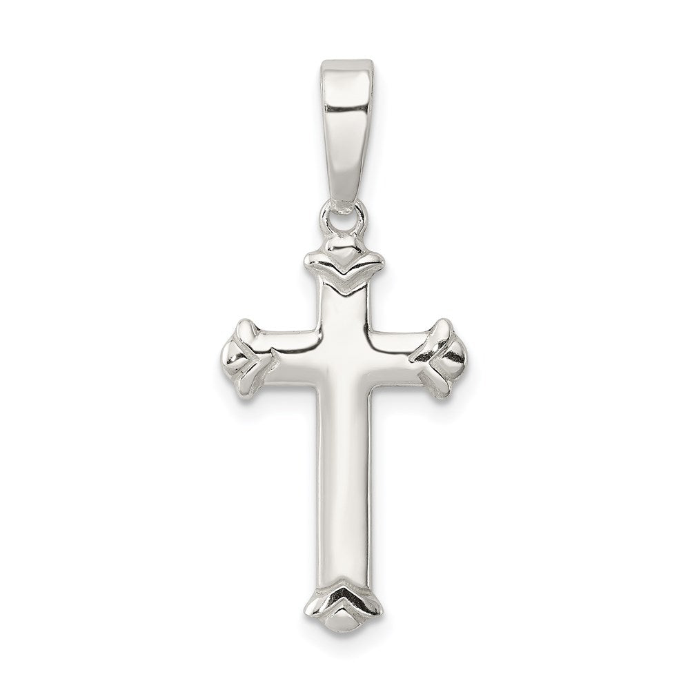 Sterling Silver Polished Cross Pendant QC7249