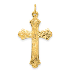 Sterling Silver Gold-tone Polished and D/C  Cross Pendant QC7251GP