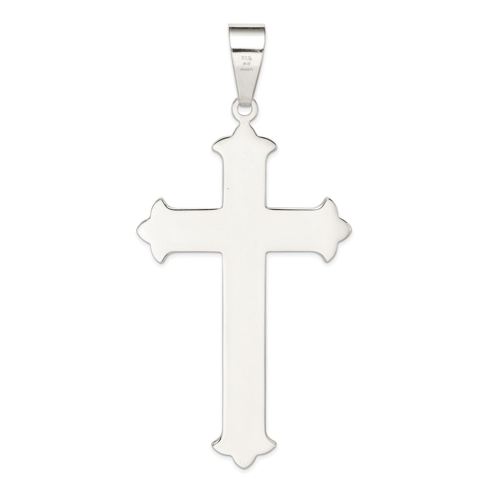 Sterling Silver Polished Cross Pendant QC7258
