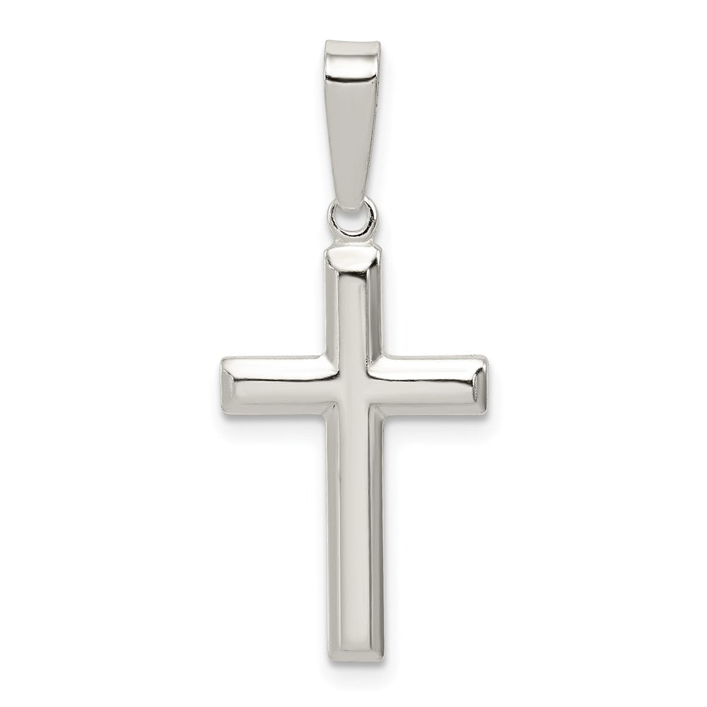 Sterling Silver Polished Cross Pendant QC7289