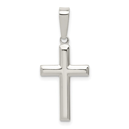 Sterling Silver Polished Cross Pendant QC7289