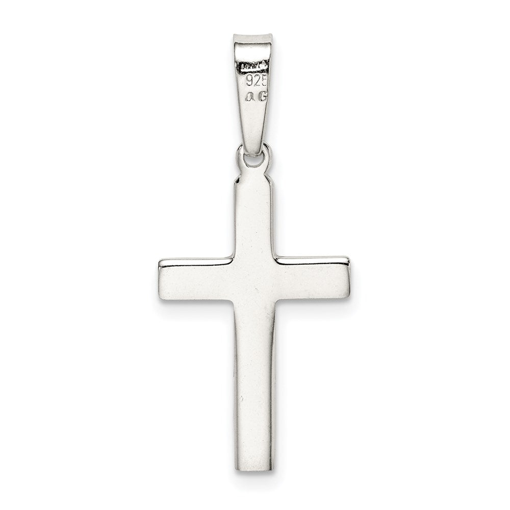 Sterling Silver Polished Cross Pendant QC7290