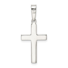 Sterling Silver Polished Cross Pendant QC7290