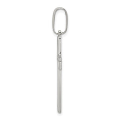 Sterling Silver Polished Cross Pendant QC7299