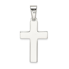 Sterling Silver Polished Cross Pendant QC7299