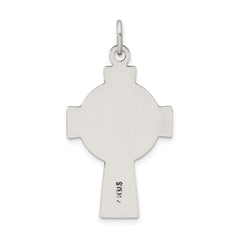 Sterling Silver Antiqued Satin Irish Cross Pendant QC7304
