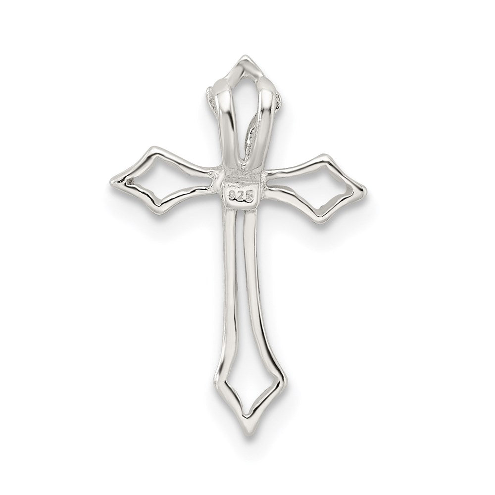 Sterling Silver CZ Cross Charm QC7322