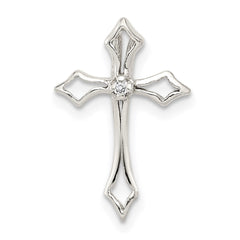 Sterling Silver CZ Cross Charm QC7322