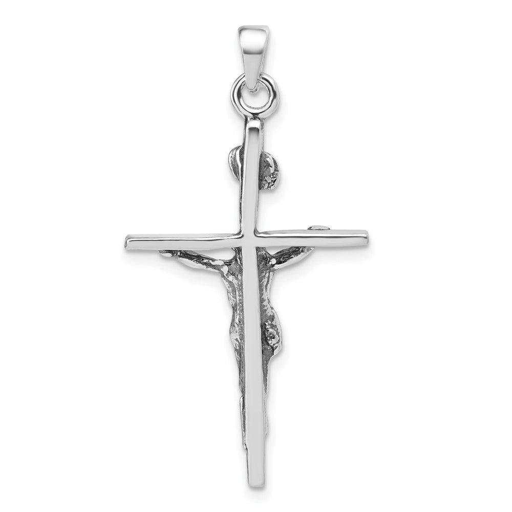 Sterling Silver Antiqued Crucifix Charm QC7340