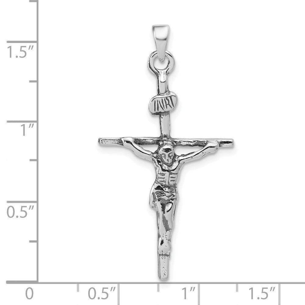 Sterling Silver Antiqued Crucifix Charm QC7340