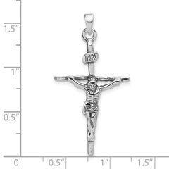 Sterling Silver Antiqued Crucifix Charm QC7340
