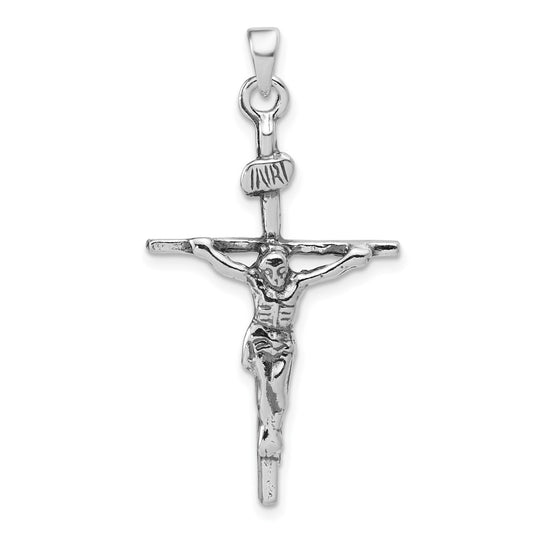 Sterling Silver Antiqued Crucifix Charm QC7340