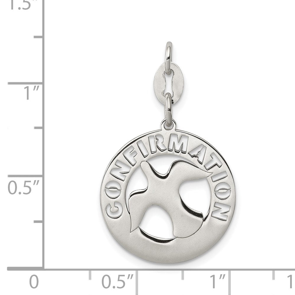 Sterling Silver Polished Confirmation Dove Charm QC7390