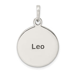 Sterling Silver Polished Antique Finish Leo Horoscope Zodiac Pendant QC7416