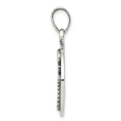 Sterling Silver Polished Antique Finish Scorpio Horoscope Zodiac Pendant QC7419