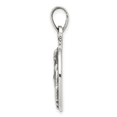 Sterling Silver Polished Antique Finish Sagittarius Horoscope Zodiac Pendan QC7420