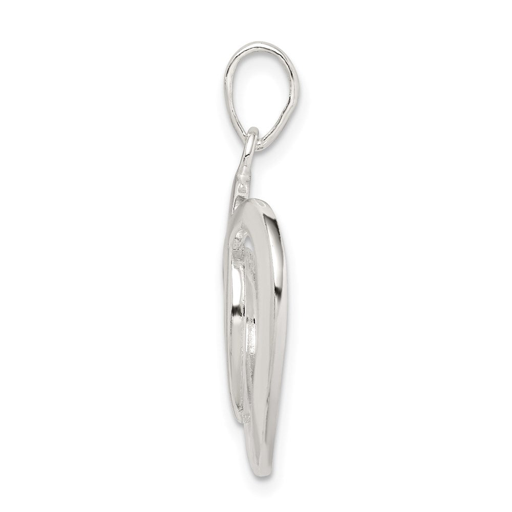 Sterling Silver Polished Heart Pendant QC7475