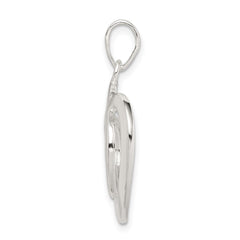 Sterling Silver Polished Heart Pendant QC7475