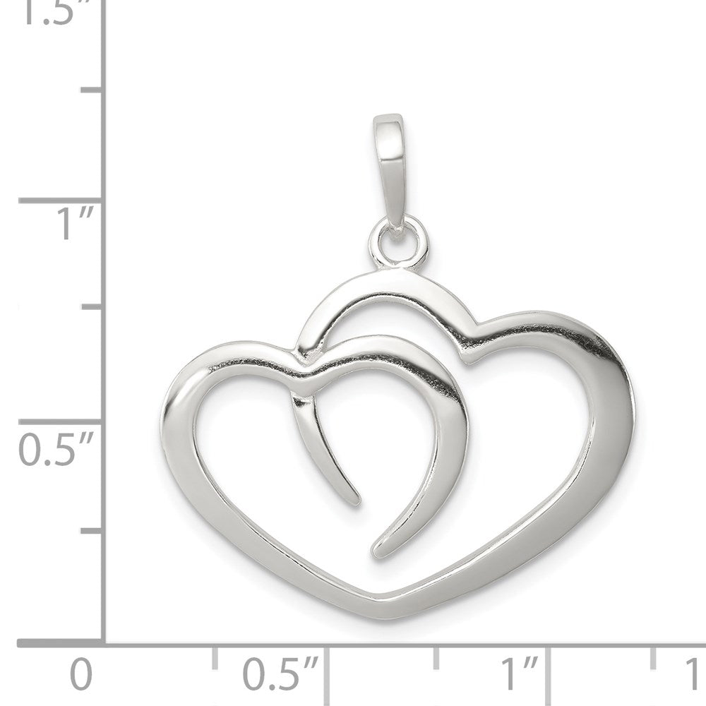 Sterling Silver Polished Heart Pendant QC7475