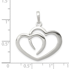 Sterling Silver Polished Heart Pendant QC7475