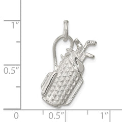 Sterling Silver Golf Bag Charm QC749
