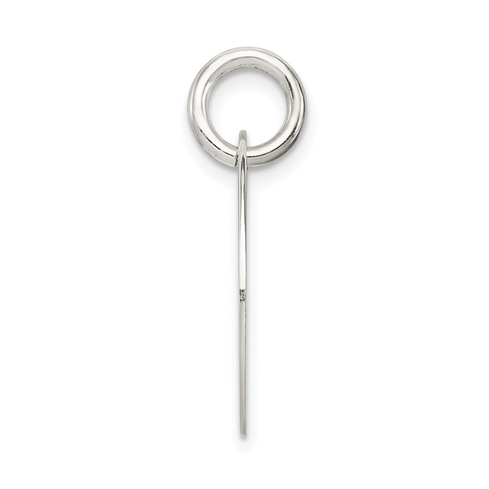 Sterling Silver Polished Enamel Believe Pendant QC7491