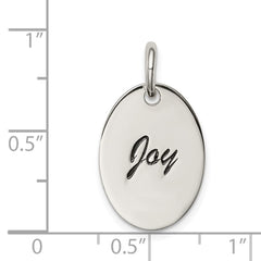 Sterling Silver Polished Enamel Joy Pendant QC7493