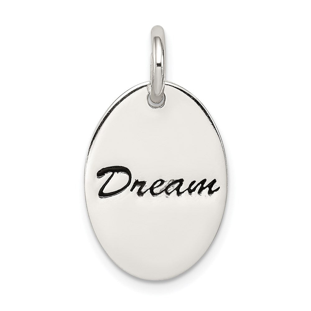 Sterling Silver Polished Enamel Dream Pendant QC7494
